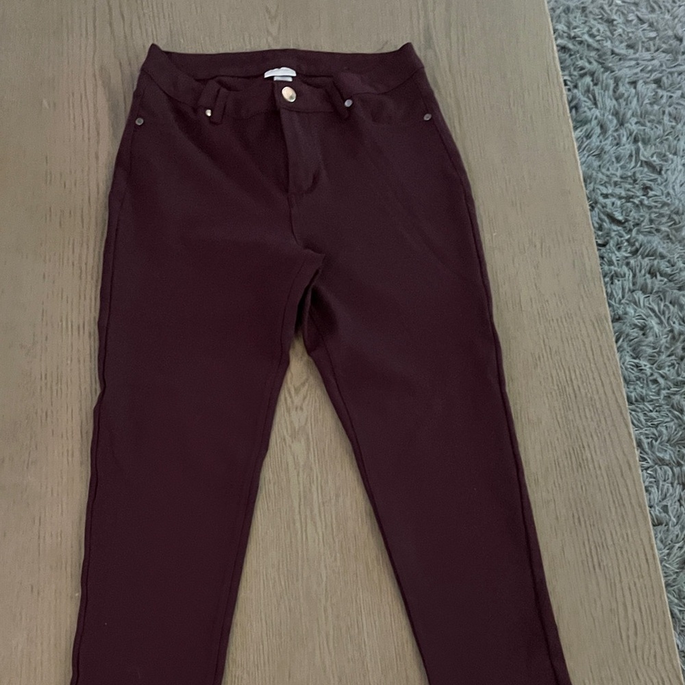 AVENUE Burgundy Trousers